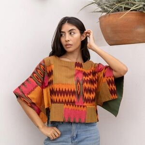 NWT Rujuta Sheth Mira Top in Mystic Ikat, XS/S